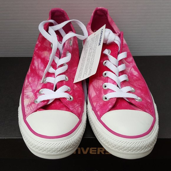 New Converse Pink White TIE DYE Sneaker Shoes 8.5